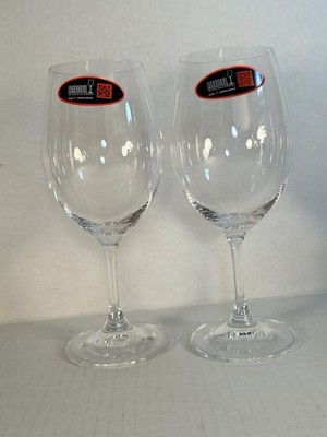 Vintage Riedel Wide Mouth Crystal Pedestal Goblet Stem Clear Wine Glass Barware