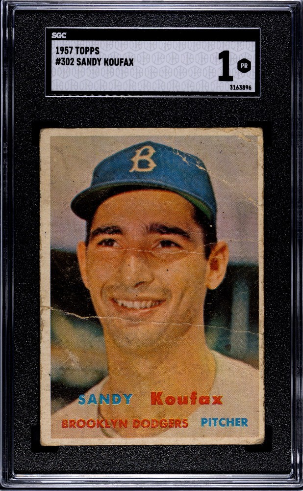 1957 Topps Sandy Koufax #302 SGC 1