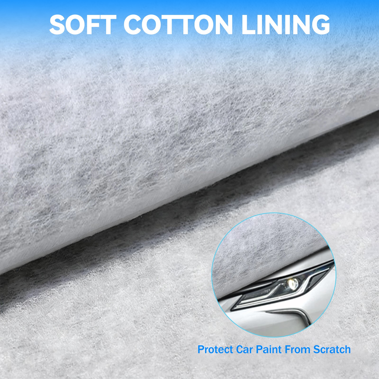 6-Layers Full Car Cover Waterproof All Weather Protection Anti-UV Cotton Lining