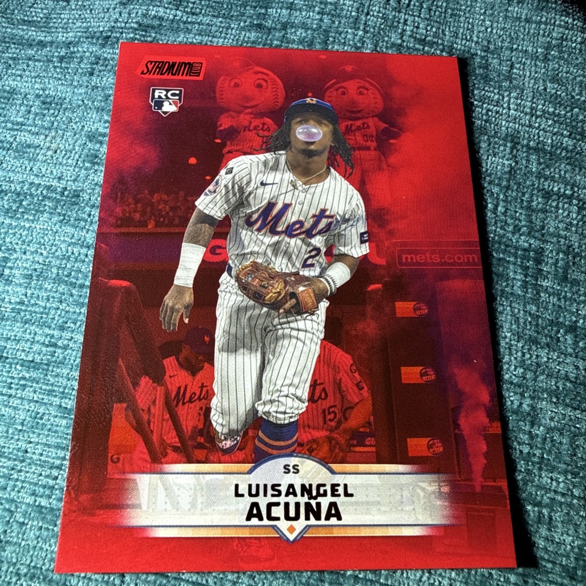 2025 Topps Stadium Club #115 - Luisangel Acuña Rookie Card - Red