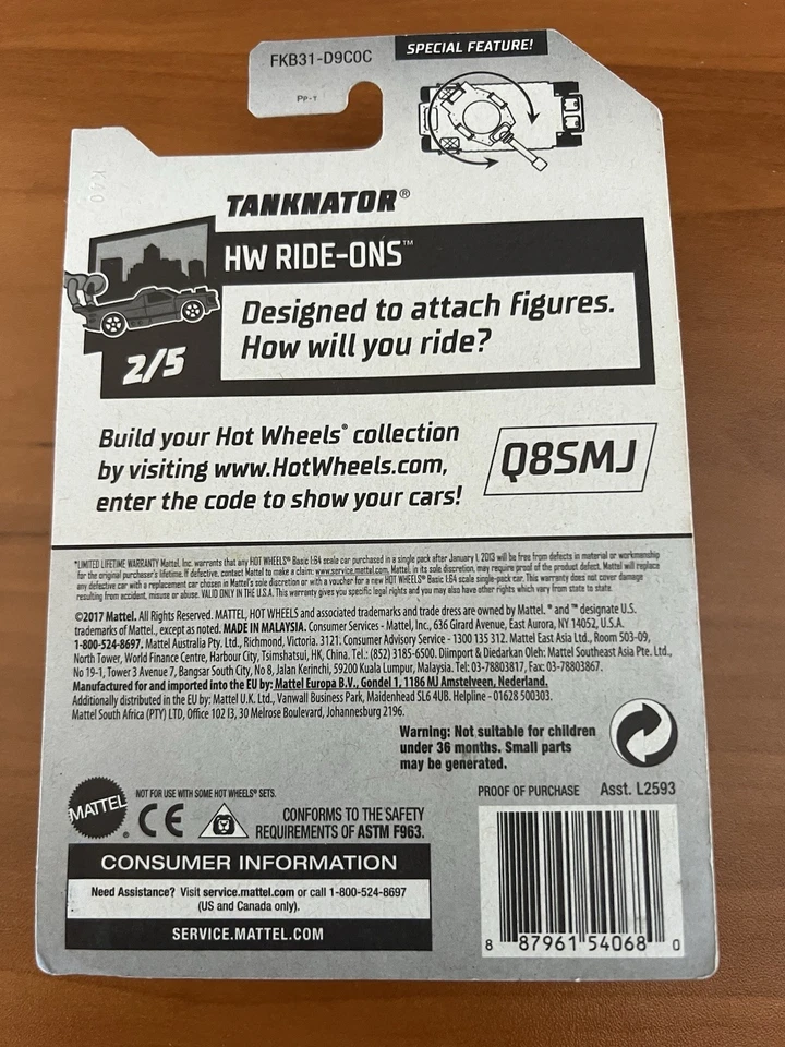 Hot Wheels Grey Camo Tanknator Assault Tank 50th Anniversary Treasure Hunt - Image 3 of 4