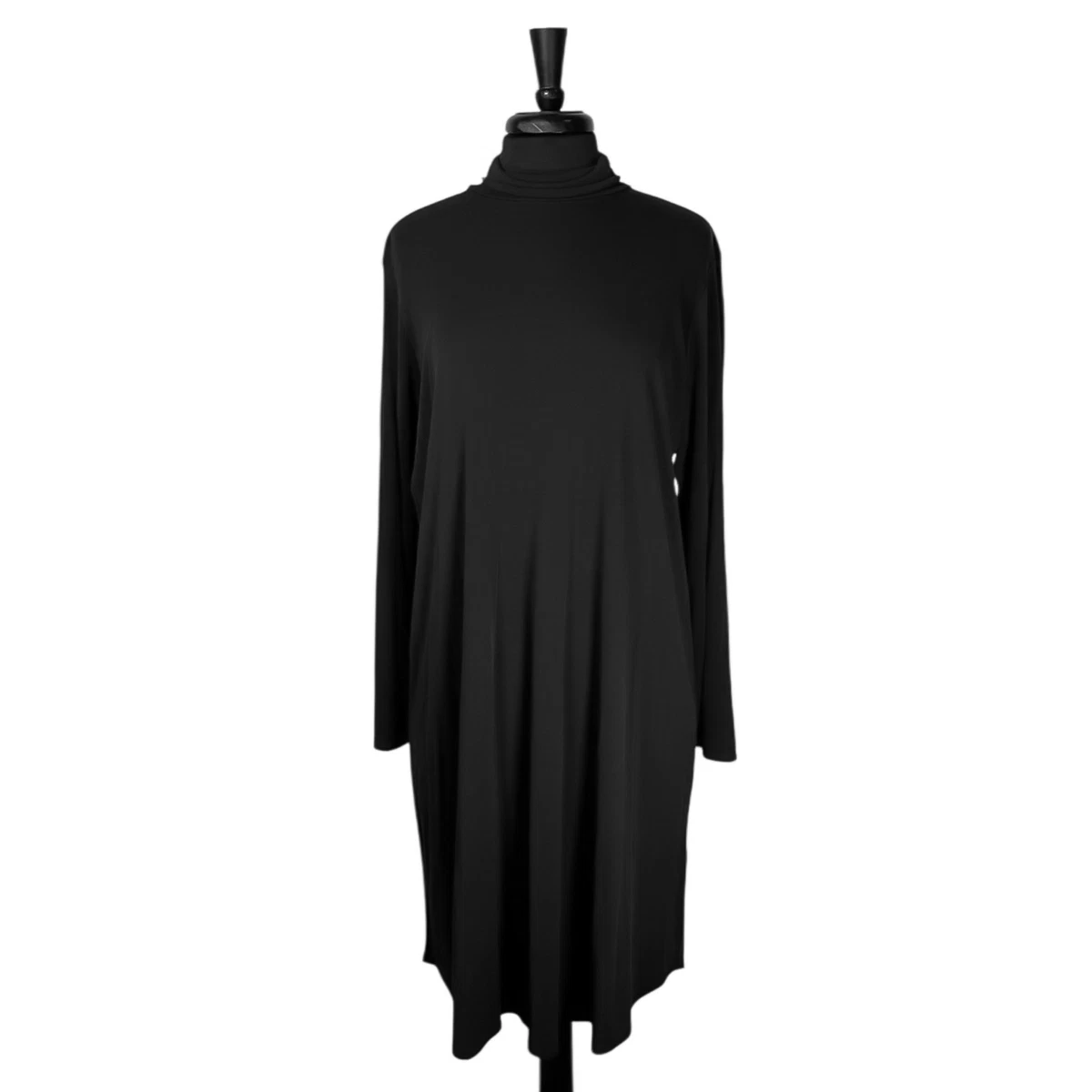 knee length dresses for ladies Stretch Silk Jersey w/Crepe de Chine Dress – Eileen Fisher Renew main image 1