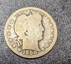 1900-S 25C Barber Quarter 90 Percent Silver--126 Years Old -- No Reserve