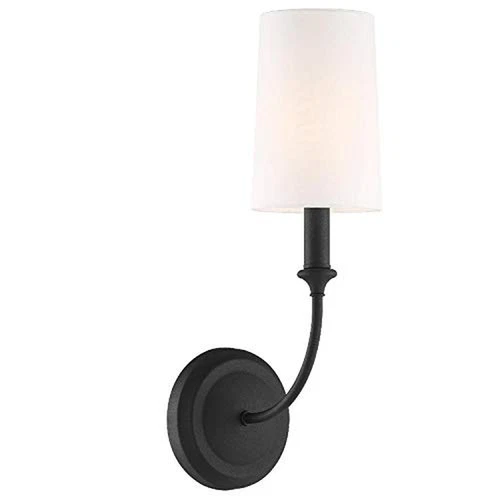 Crystorama Libby Langdon Sylvan 1 Light Black Forged Sconce - Picture 9 of 9