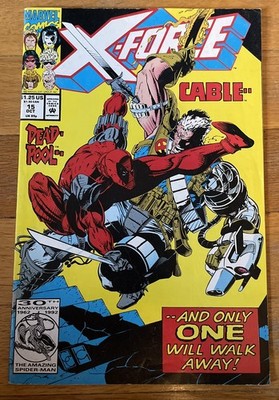 X-Force #15 Deadpool Appearance! Marvel Comics 1992 VG