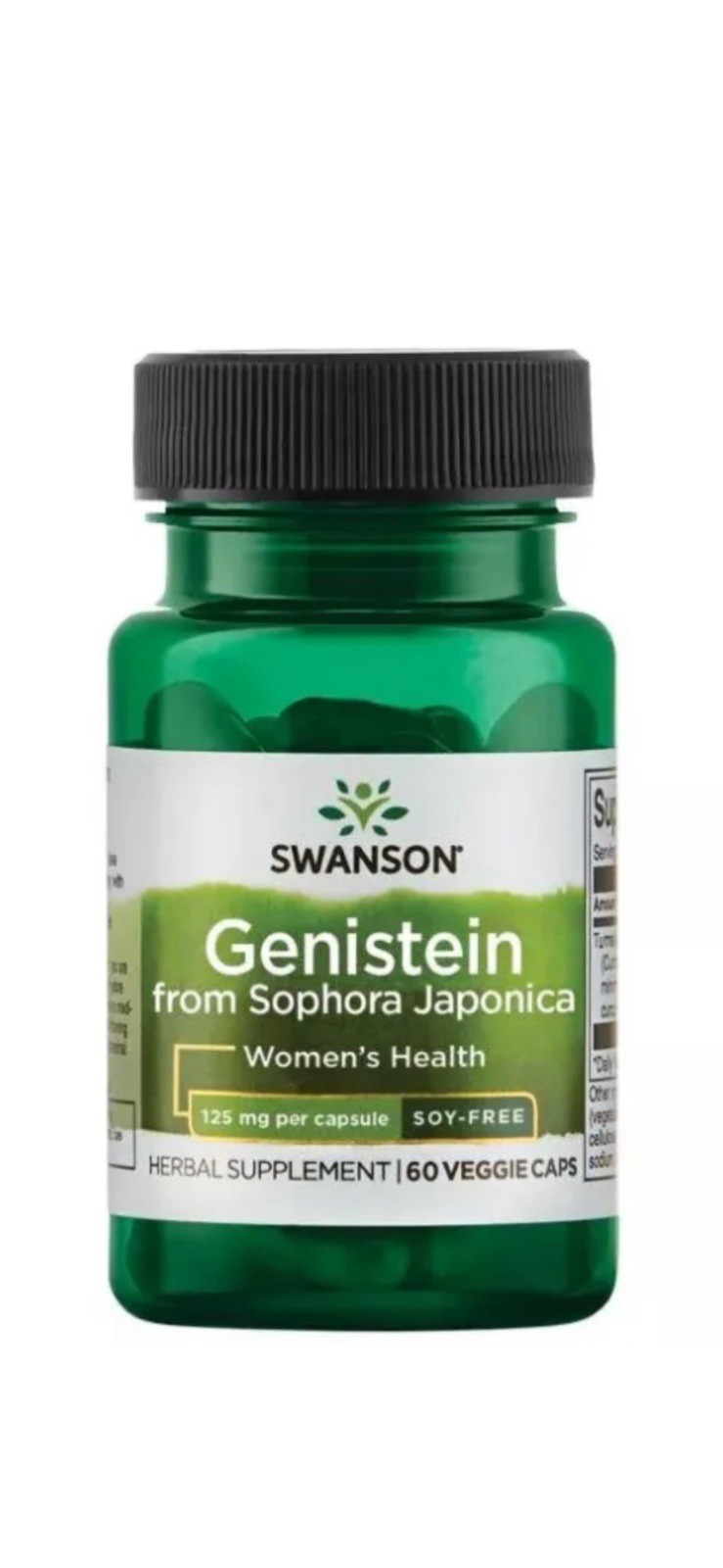 Swanson - Genistein from Sophora Japonica, 125mg - 60 vcaps sealed exp 04/27