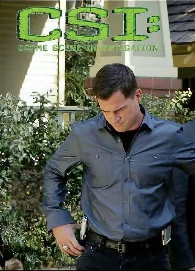 CSI: Nick Stokes/George Eads HERO Black Shirt w/Studio COA