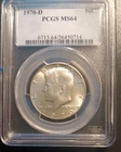 1970 D Kennedy Silver Half Dollar PCGS MS65