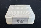 30 X 1 GRAM Geiger Edelmetalle .999 Silver Bars in Sealed Original Mint Box NR !