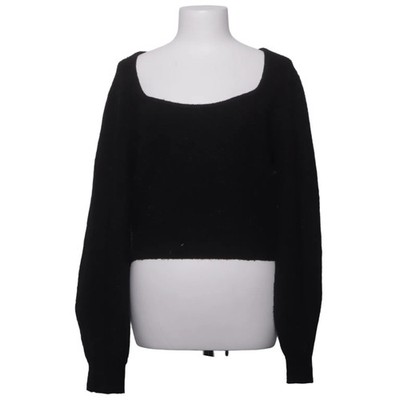 H&M, Strickpullover, Größe: M, Schwarz, Polyester/Acryl/Wolle/Elasthan #zqA