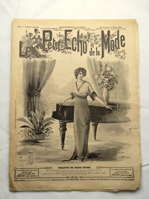 LE Petit Echo de la Mode 1912 Fashion Newspaper - Paris France w Insert French