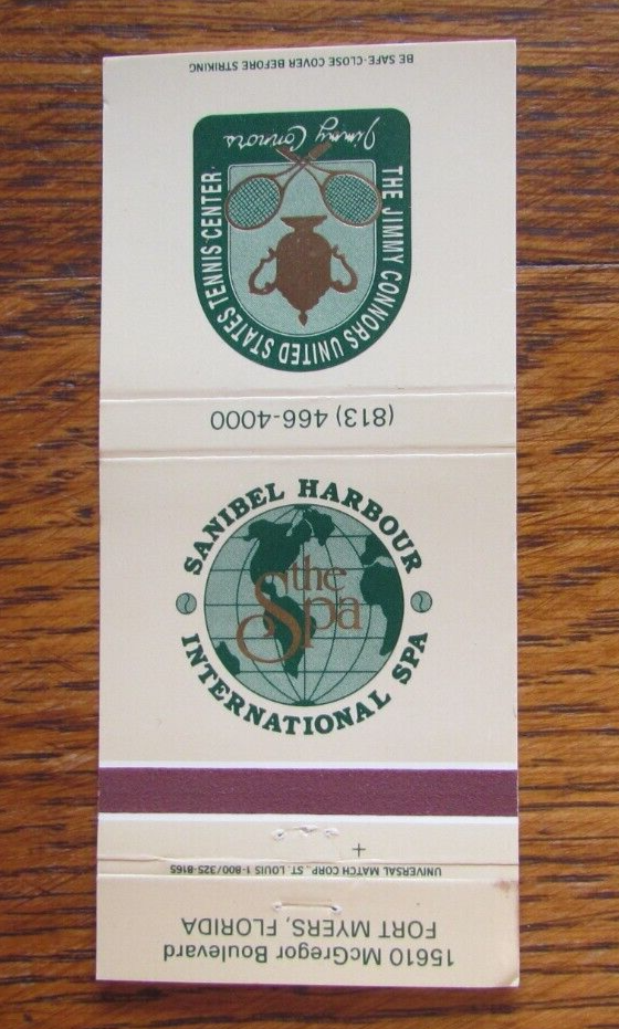 JIMMY CONNORS TENNIS CLUB MATCHBOOK COVER FORT MYERS, FLORIDA