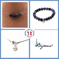 Steine Und Mineralien. Schmuckset Armband Halskette 4 Perlen Sodalith 8 Mm. Cha