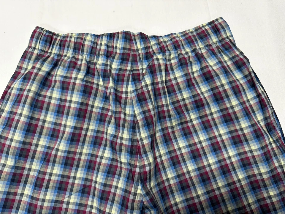 Pantalones Cortos de Pijama Cremieux Sleep Lounge Para Hombre Pequeños 100% Algodón House Check Rojo Foto 4 de 4