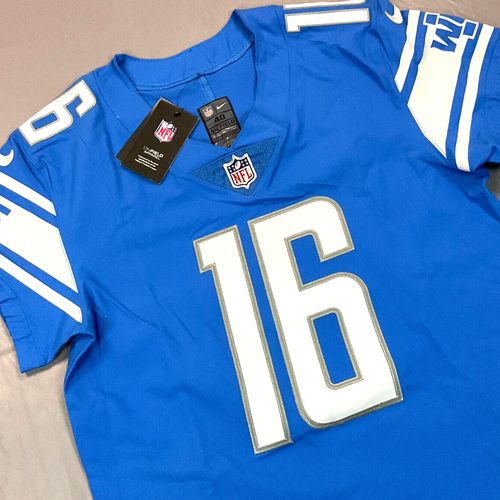 New Nike Jared Goff Detroit Lions Blue Vapor Elite Sewn Jersey 40 M $325 RARE