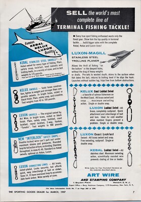 1957 Wester ''W-40'' Fishing Line Terminal Fishing tackle Print Ad Print Ad