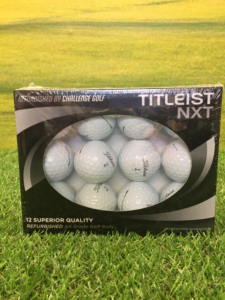 Balles de golf Titleist NXT refinies en boîte - 1 douzaine