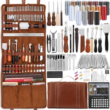 Leather Tooling Kit Leather Craft Tools Leather Working Kit with Custom Handbag
