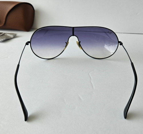 Occhiali da sole Ray Ban RB-3250 Aviator neri con custodia fuori produzione - Foto 4 di 8