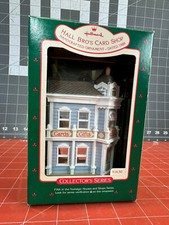 Hallmark Ornament 1988 HALL BRO'S CARD SHOP 5th Nostalgic Houses  Shops H65