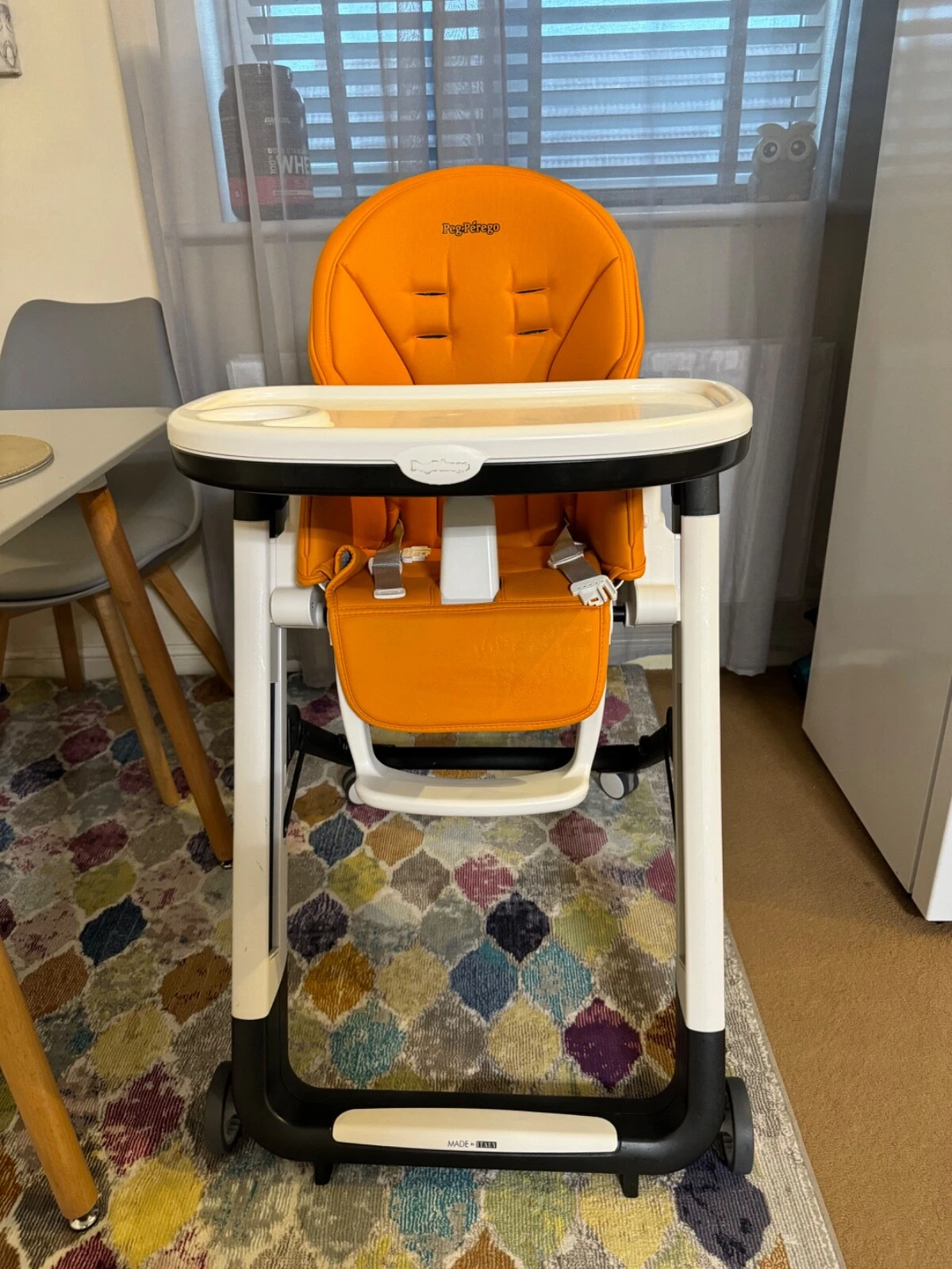 Peg-Perego High Chair: Siesta Follow Me - Orange (RRP £219)