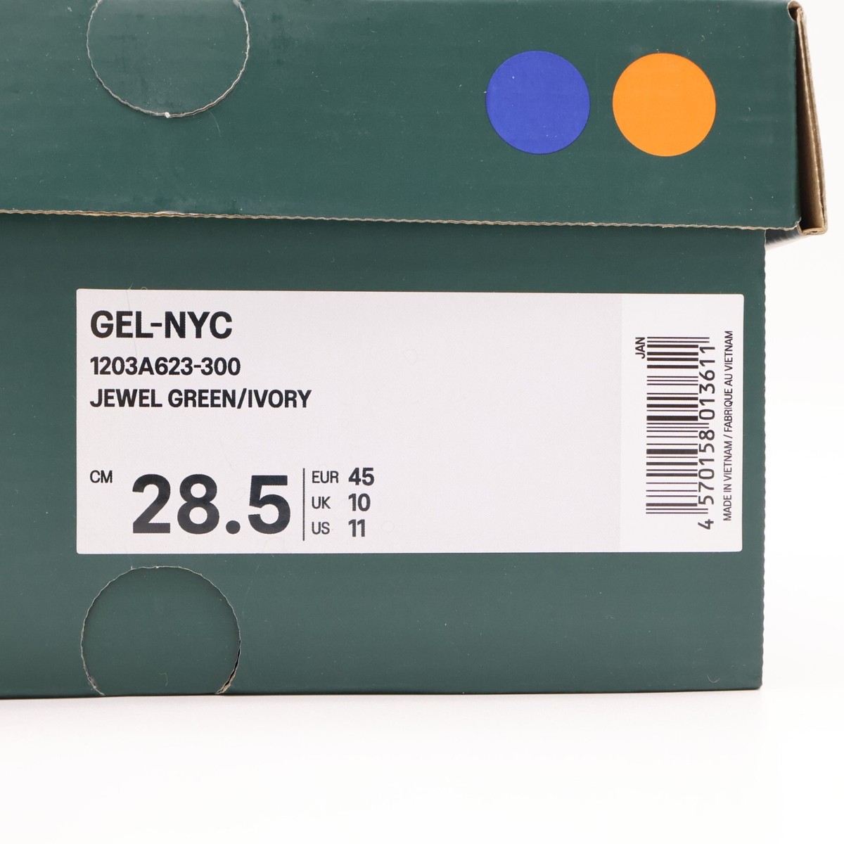1203A623-300 ballaholic Asics Gel-NYC Jewel Green Ivory (Men's