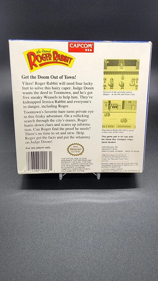 Nintendo Game Boy Who Framed Roger Rabbit CAJA DE CARTÓN ORIGINAL (sin juego) + bandeja Foto 3 de 4