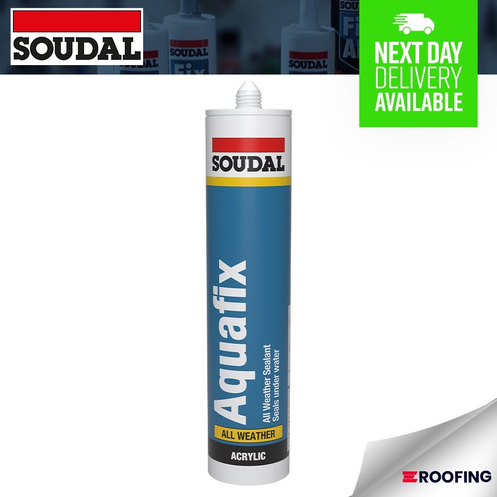 Soudal Aquafix All Weather Emergency Sealant Seals Underwater Strong 300ML CLEAR
