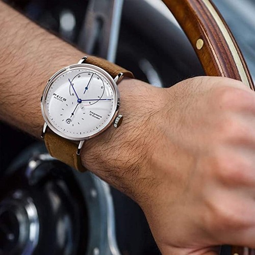 Reloj de vestir informal analógico espejo abovedado Bauhaus automático mecánico para hombre - Imagen 9 de 15
