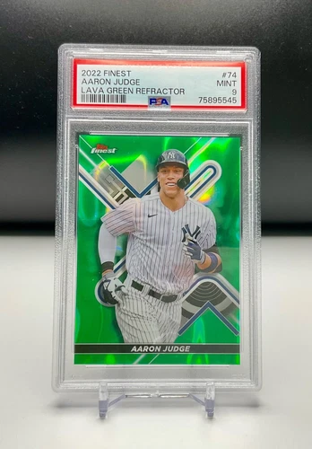 2022 Topps Finest Aaron Judge Lava Green Refractor #d/99 PSA 9 #74
