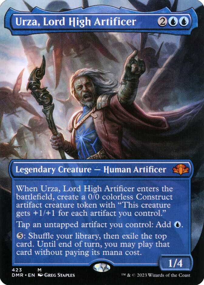 MTG 英語版Urza, Lord High Artificer Foil MTG Urza, Lord High Artificer Borderless - Dominaria Remastered