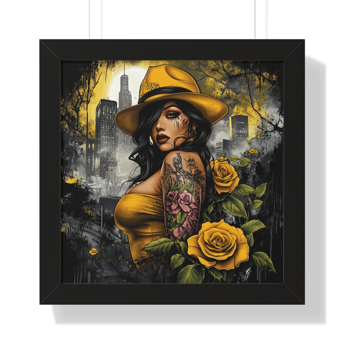 CD☆LAURIE／ローリー／CHICA CUBANA／チカ・クバーナ／希少 Lowrider Art Low Rider Chicana Girl Framed Poster Latina Chola