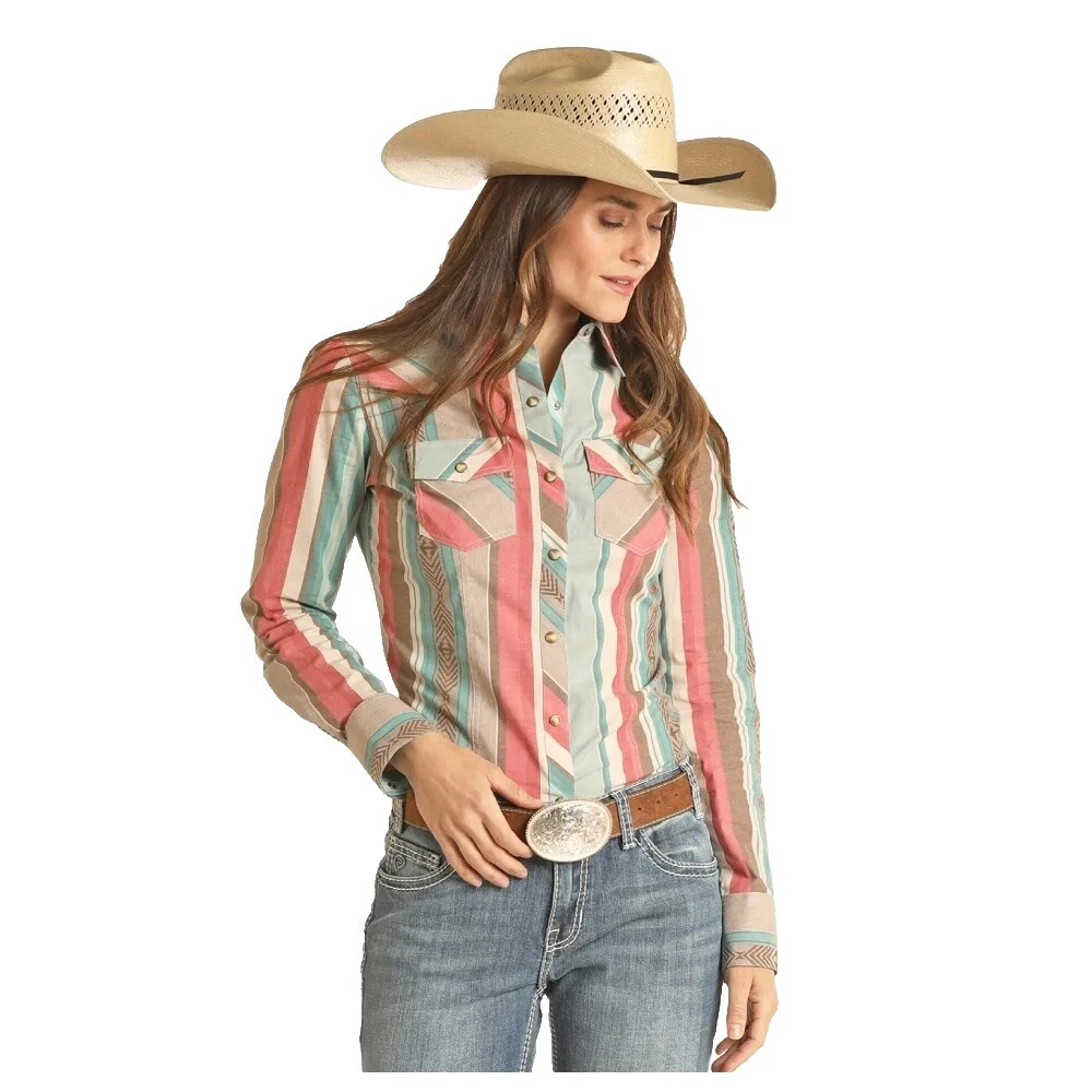 Striped Western Tops for Women
