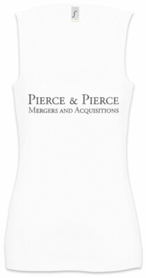 Pierce & Pierce Damen Tank Top American Schild Firma Logo Psycho Banker Bank