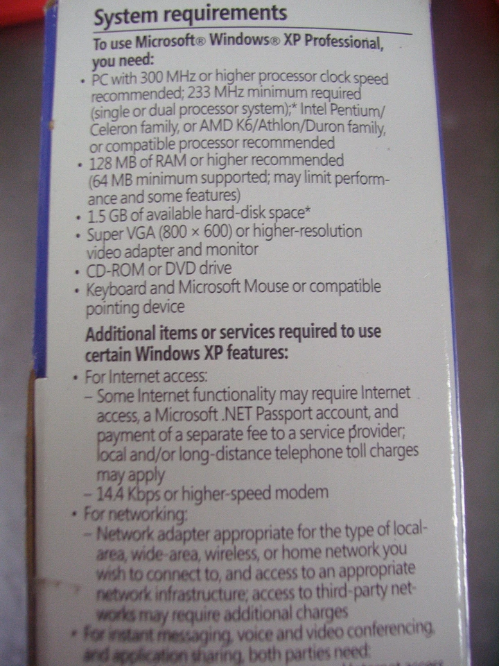 Microsoft Windows XP Professional w/SP2 Full English Retail MS WIN PRO =SEALED= - Image 3 of 4