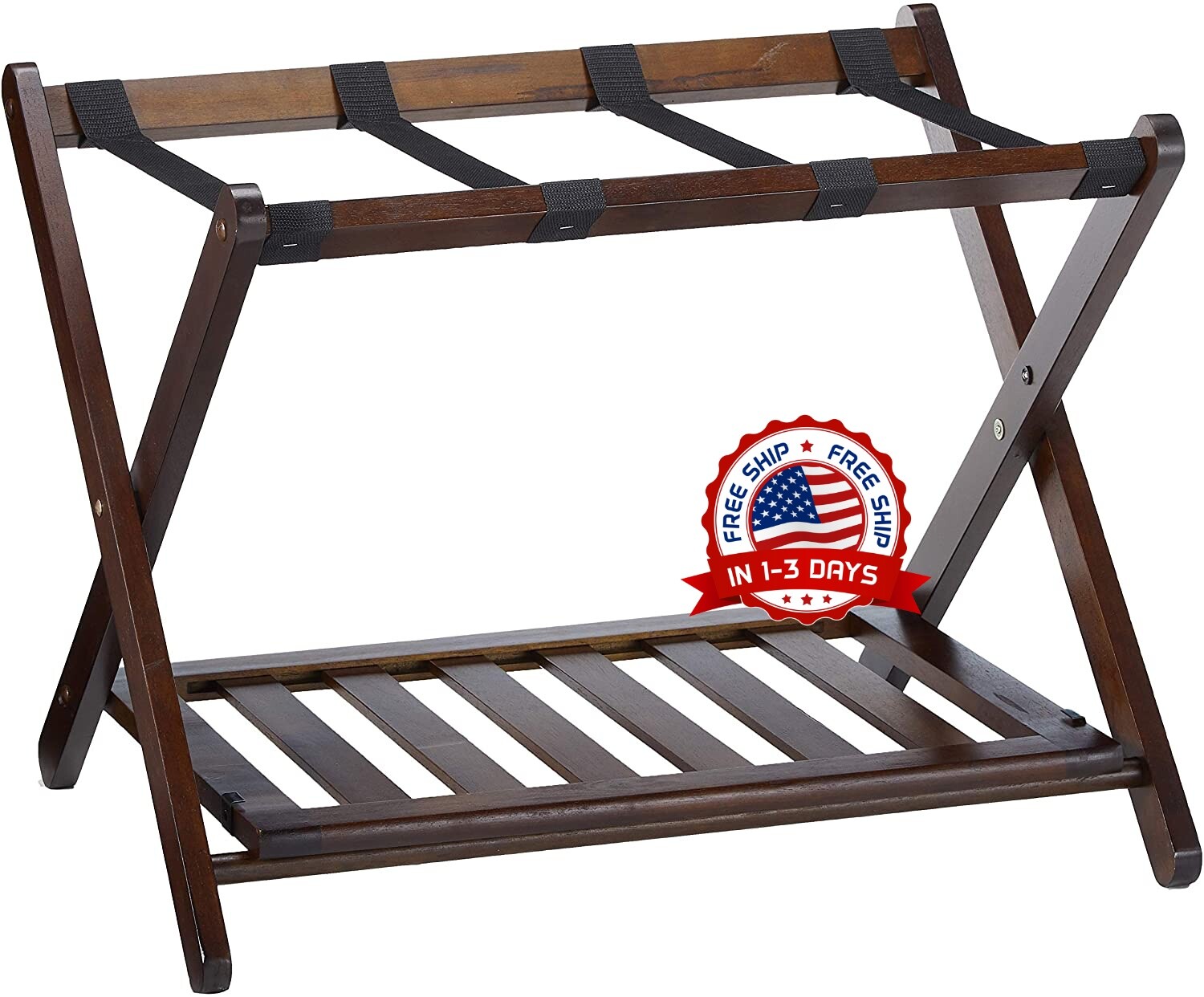 #1 Portaequipajes Plegable Con Estante Para Maletas De Madeira Soporta Para Viaje