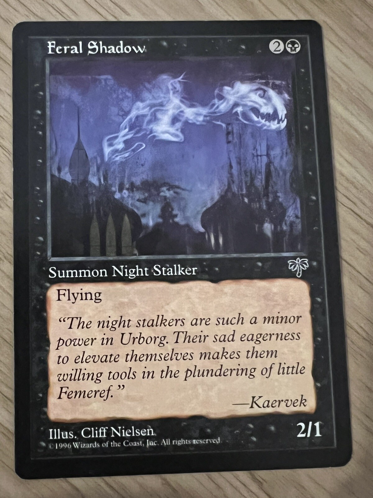 Feral Shadow, MTG Mirage (1996) Common Black Creature NM