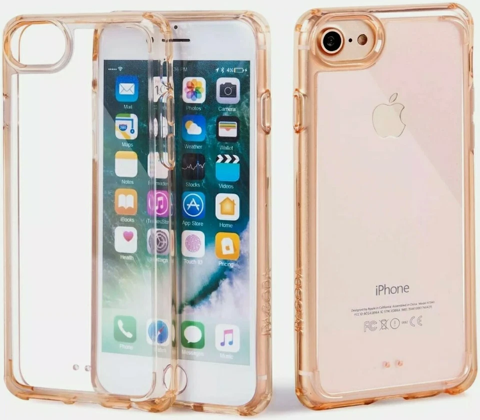 iPhone 7 Plus 6s+ Jpagoda Gold Clear Bumper Cellphone Anti-shock Case Cover Thin - Image 2 of 4