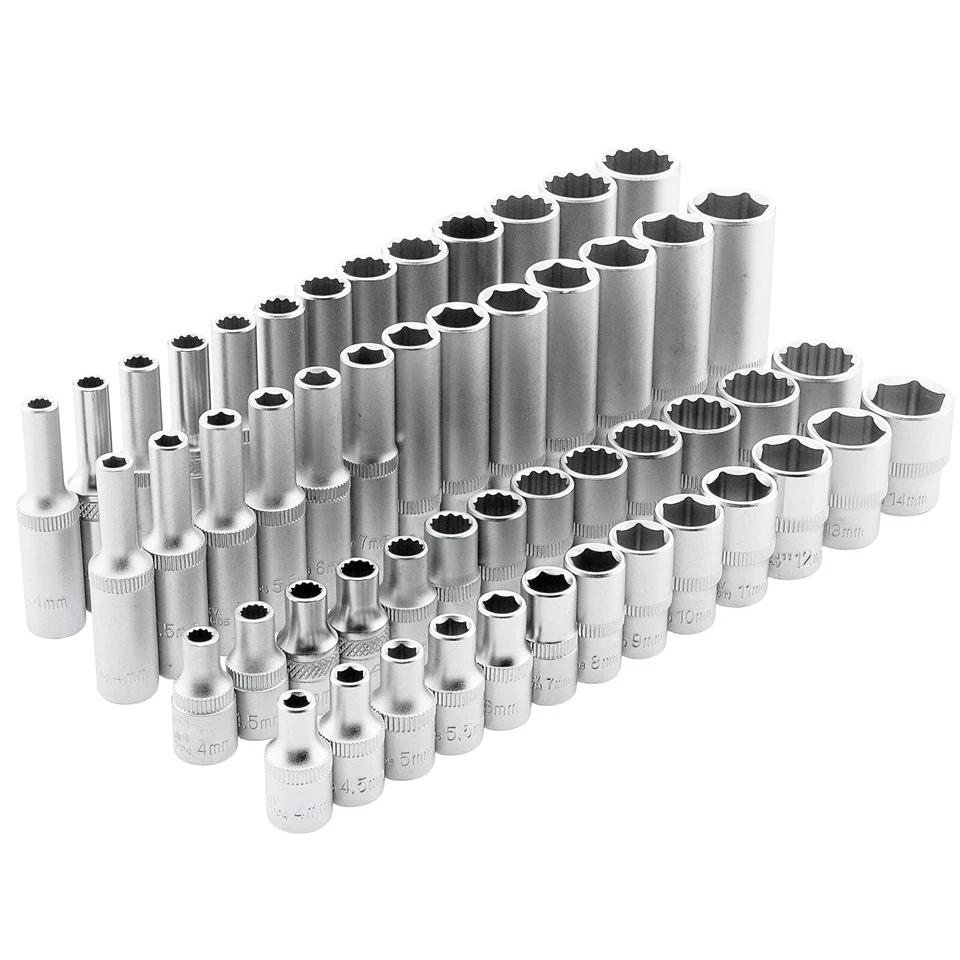 ASTA Steckschlüssel 1/4" Stecknuss 4-14 MM Schraubenschlüssel 6/12 Kant Zwölfkant Nuß