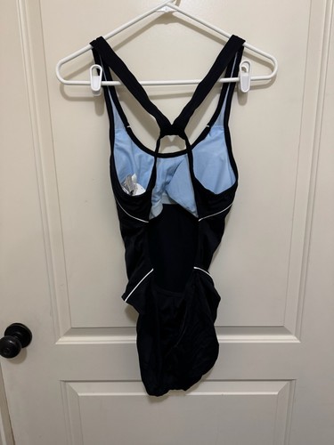 Nike Girl's Essential Racerback One-Piece Pull-on Trendy Black 16 Big Kid - Picture 2 of 2