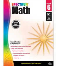 Spectrum Math Workbook, Grade 6 - Paperback By Spectrum - GOOD
