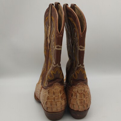 Vintage Montenegro Crocodile Leather Cowboy Western Boots  display picture 1