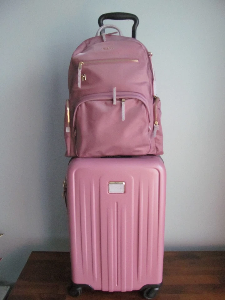 TUMI V4 женщин Роза багажа комплект, ручная кладь, и регистрация в чехле, ноутбук рюкзак новый с Ярлыками - Изображение 4 из 4