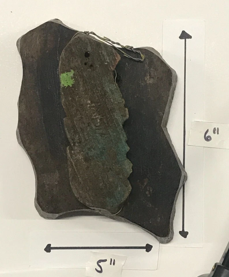 Antiguo bloque de madera tallado a mano 5x6" India para imprimir tela textil sari papel arte Foto 2 de 4