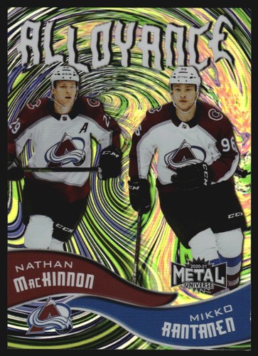 2020-21 Metal Universe Alloyance #AL13 Mikko Rantanen Nathan MacKinnon