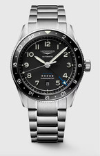 Orologio Longines Spirit Zulu Time Chronometer 42 mm automatico nero L38124536