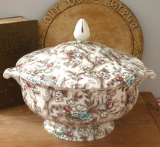 Tureen Serving dish Soup Vegtable Large RIDGWAY Chintz Tapestry Vintage Kitchen