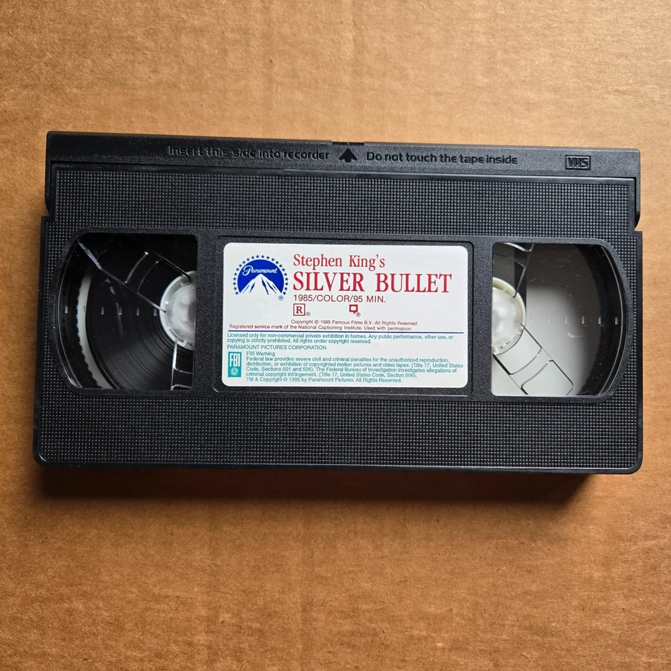 SILVER BULLET Stephen King 1985 Horror VHS Tape Scary Werewolf - Image 4 of 4