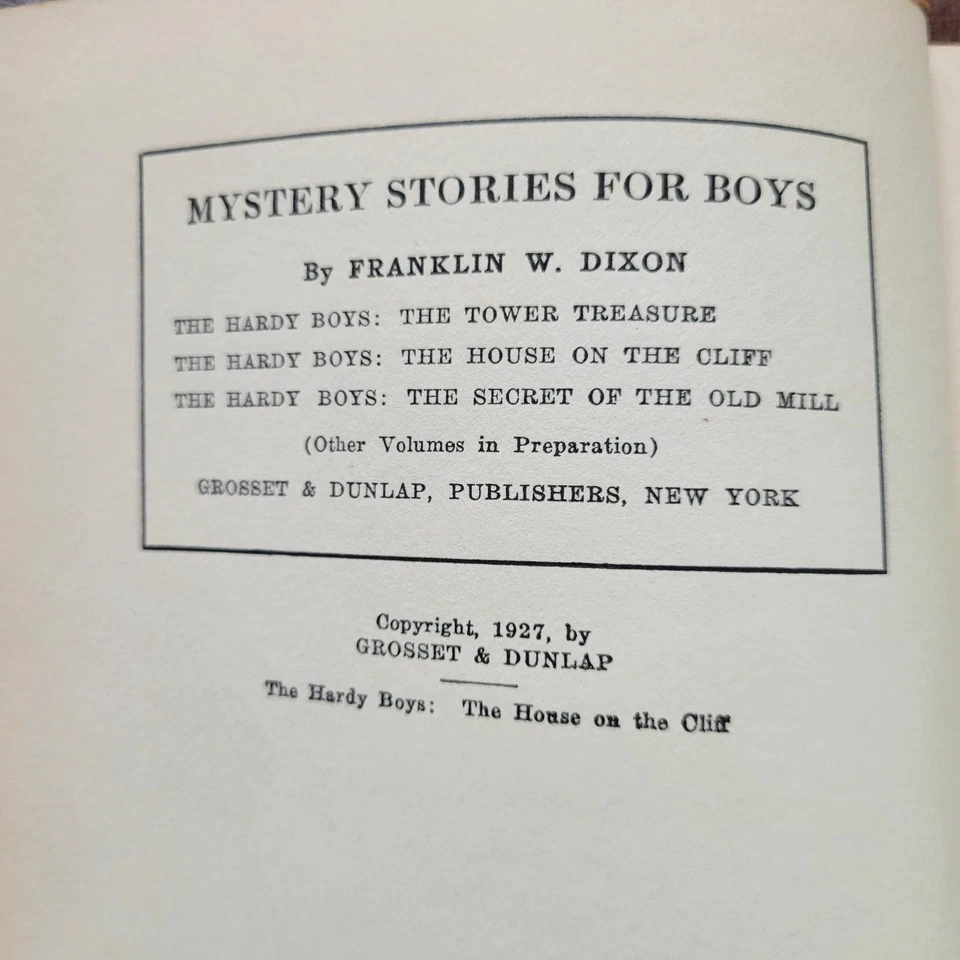 Hardy Boys The House on the Cliff Red HC 1927 Copyright G&D Vintage 1930s Edit - Image 4 of 4