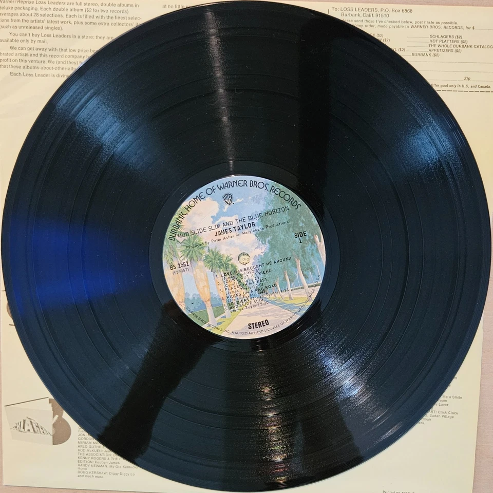 James Taylor, Mud Slide Slim, Vinyl LP, Warner Brothers BS-2561, 1971. Gatefold. Foto 4 de 4